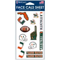 Miami Hurricanes Repositionable Face Cals - 14 pk