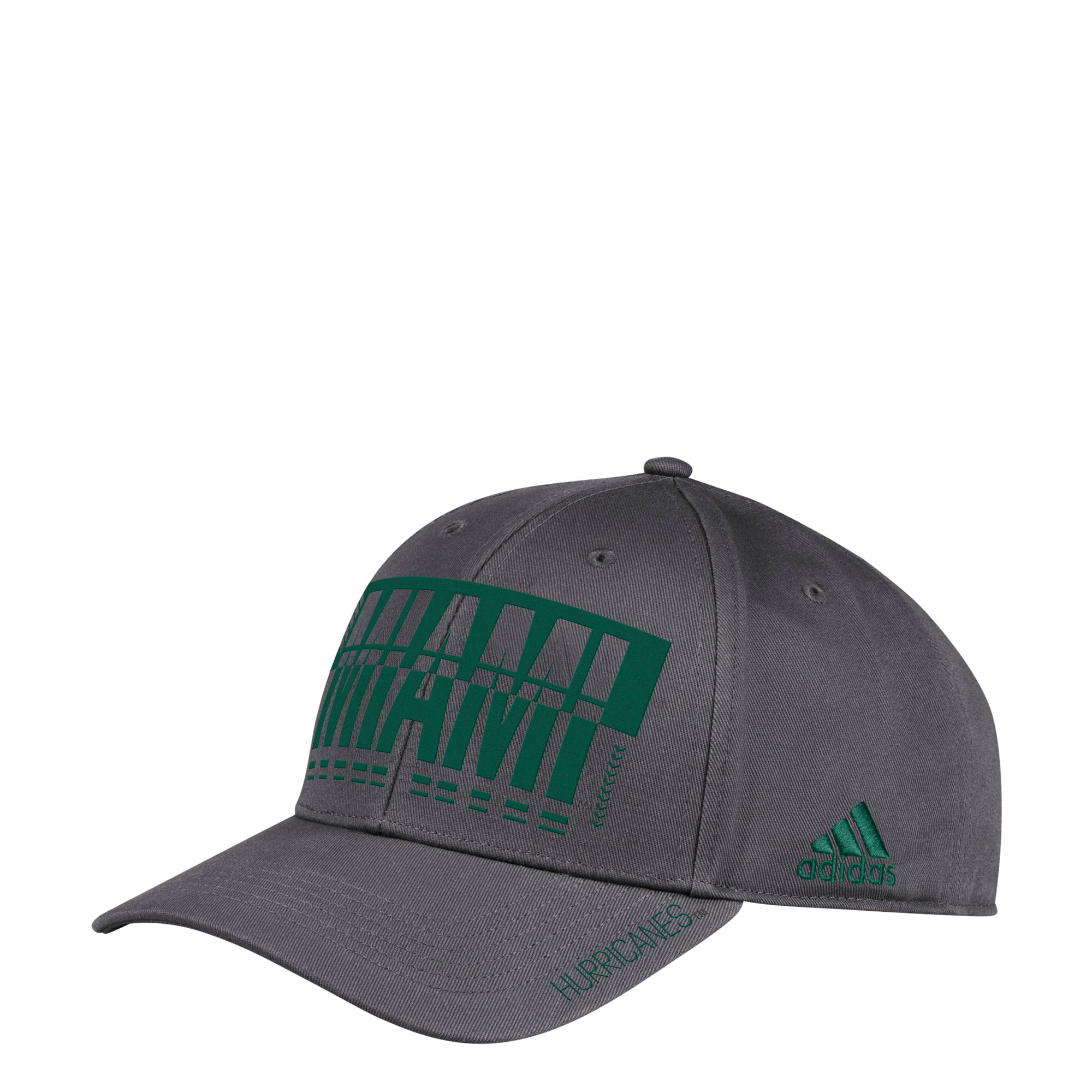 Miami Hurricanes adidas Hyper Initials Structured Adjustable Hat