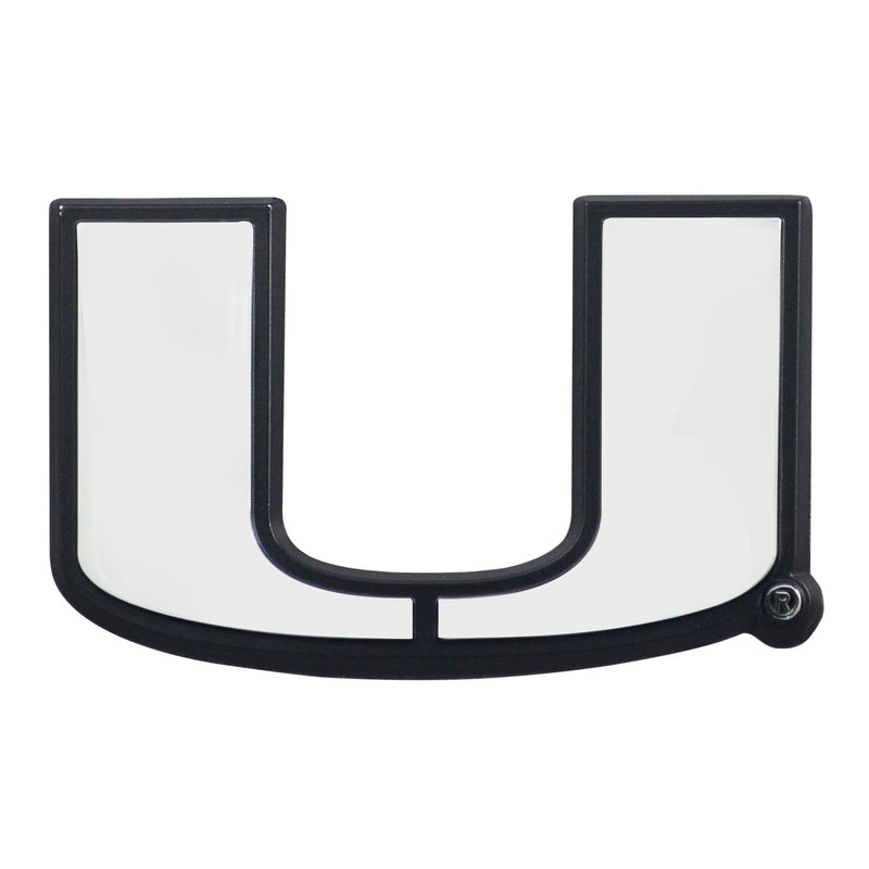 Miami Hurricanes Metal Chrome Emblem