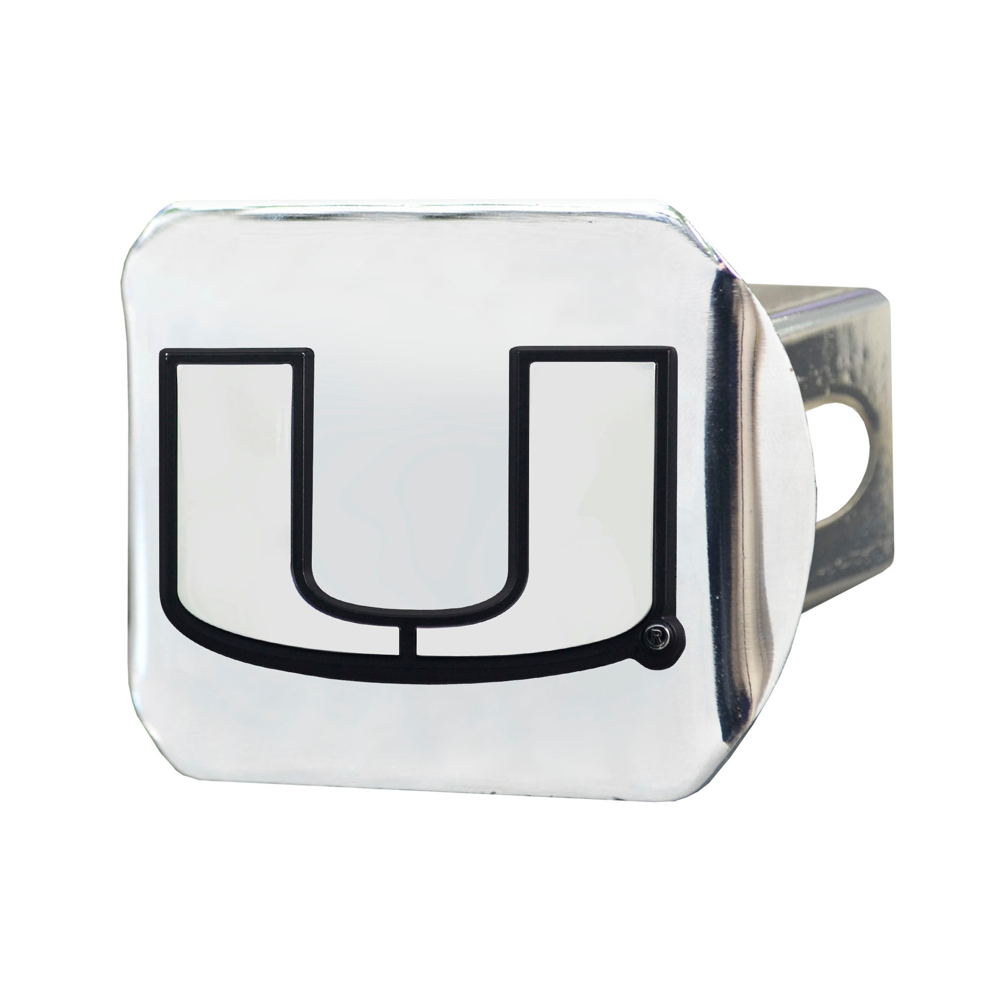 Miami Hurricanes Heavy Duty Hitch Cover - Chrome