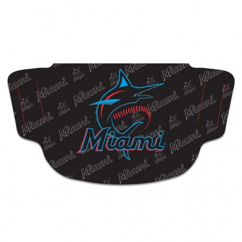 Miami Marlins Fan Mask Face Covers - Black