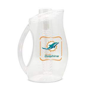 MIAMI DOLPHINS ACRYLIC INFUSER PITCHER WITH COLOR CAP & HANDLE - 3 LITER CAPACITY