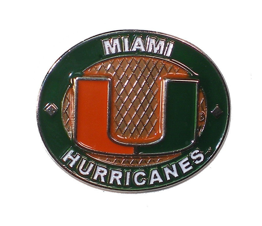 Miami Hurricanes Oval Pin - U Logo