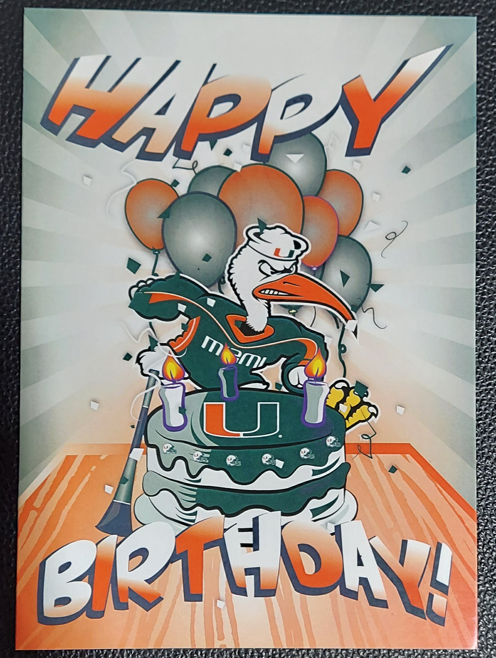 Miami Hurricanes U Happy Birthday Greeting Card