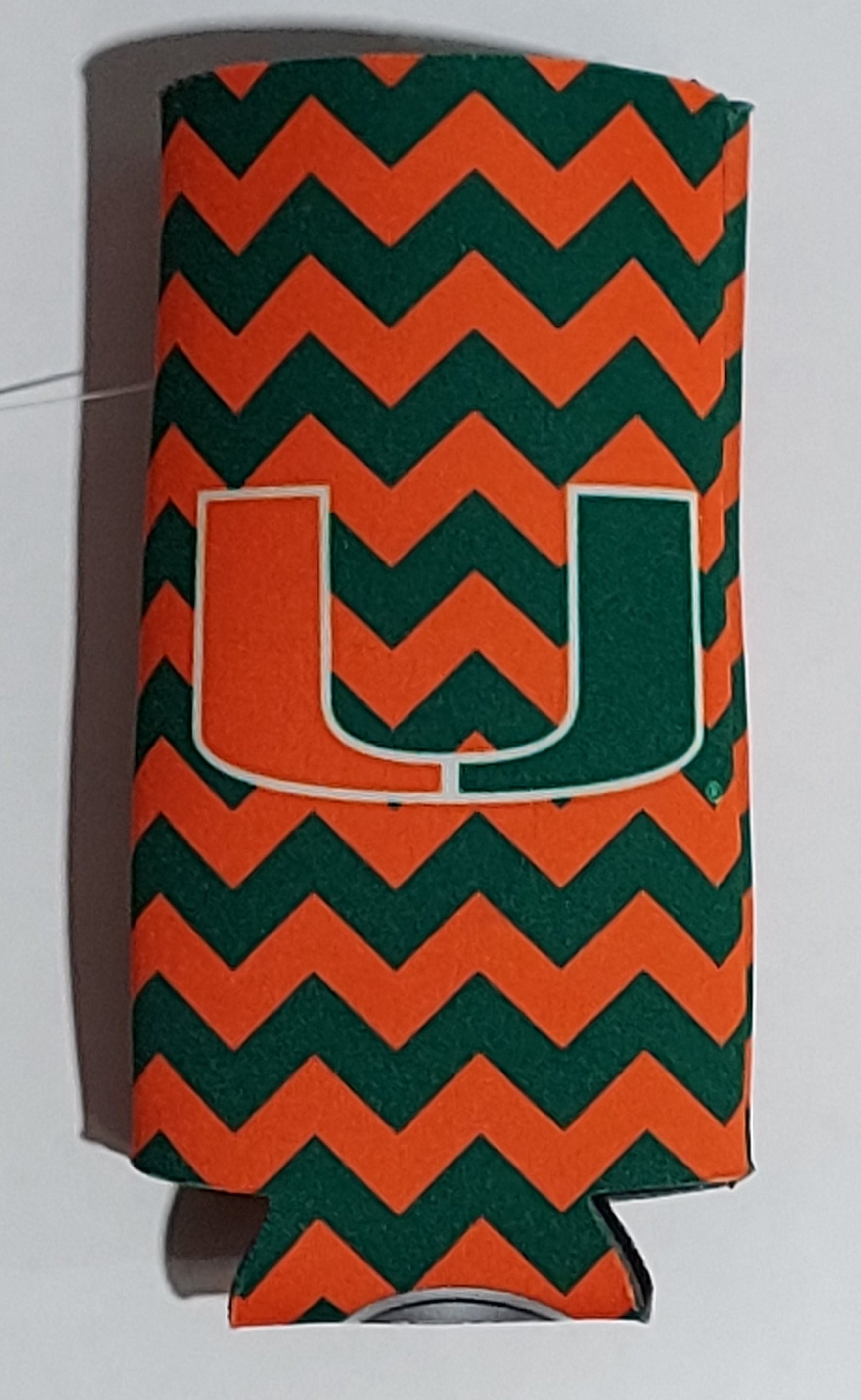 Miami Hurricanes Slim Can Koozie - Chevron