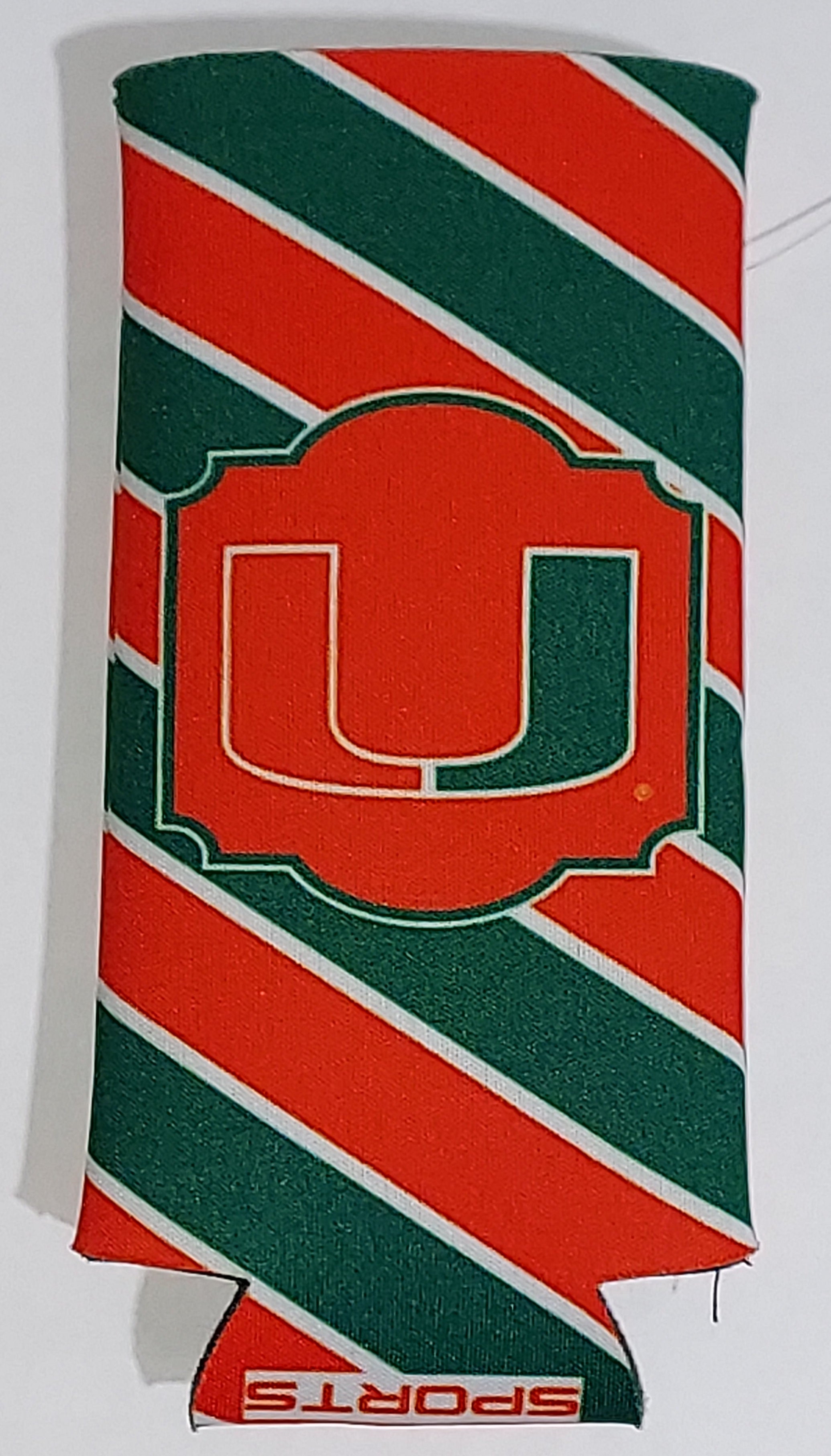 Miami Hurricanes Slim Can Koozie - Stripes