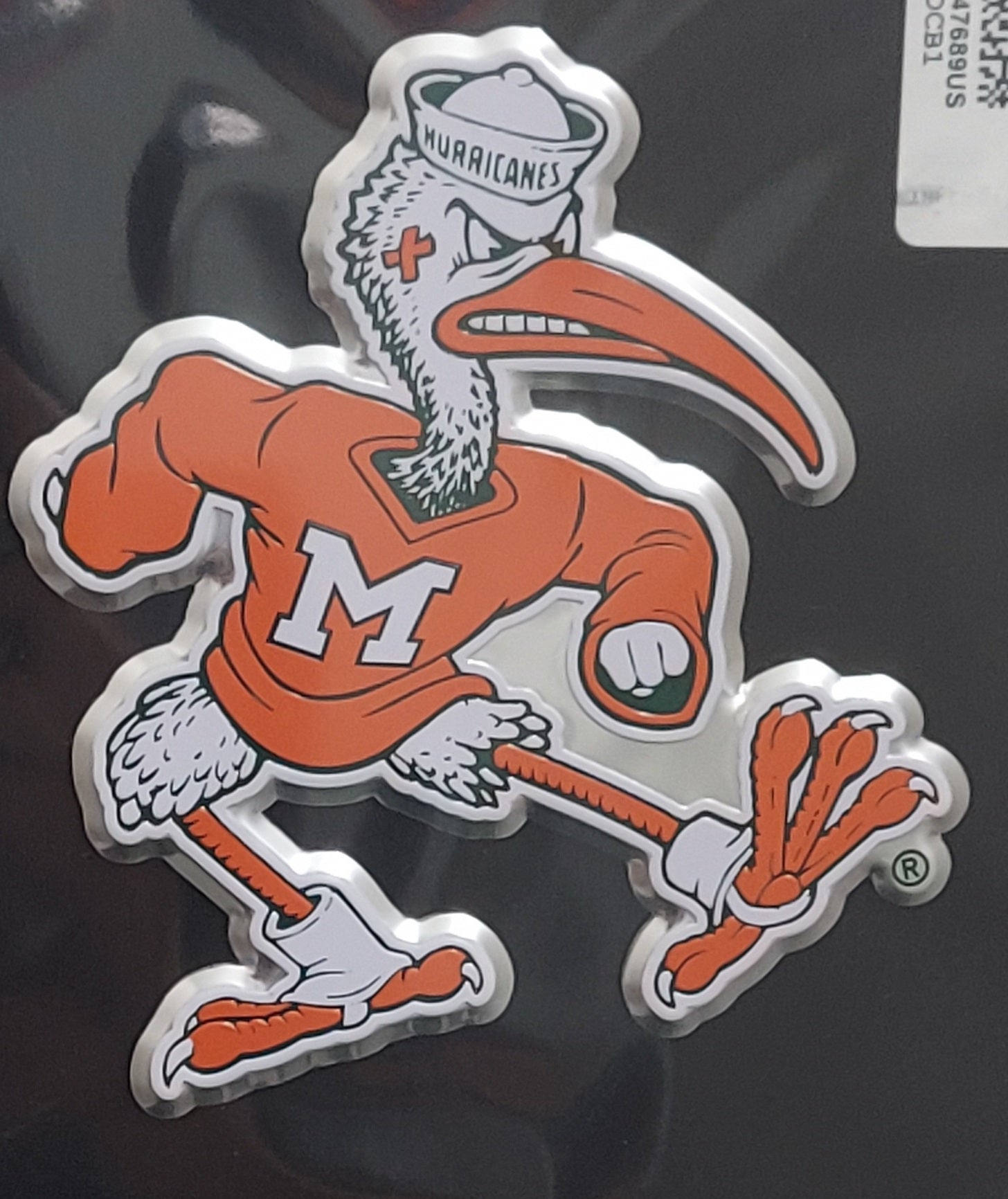 Miami Hurricanes Vintage Sebastian Ibis Aluminum Emblem