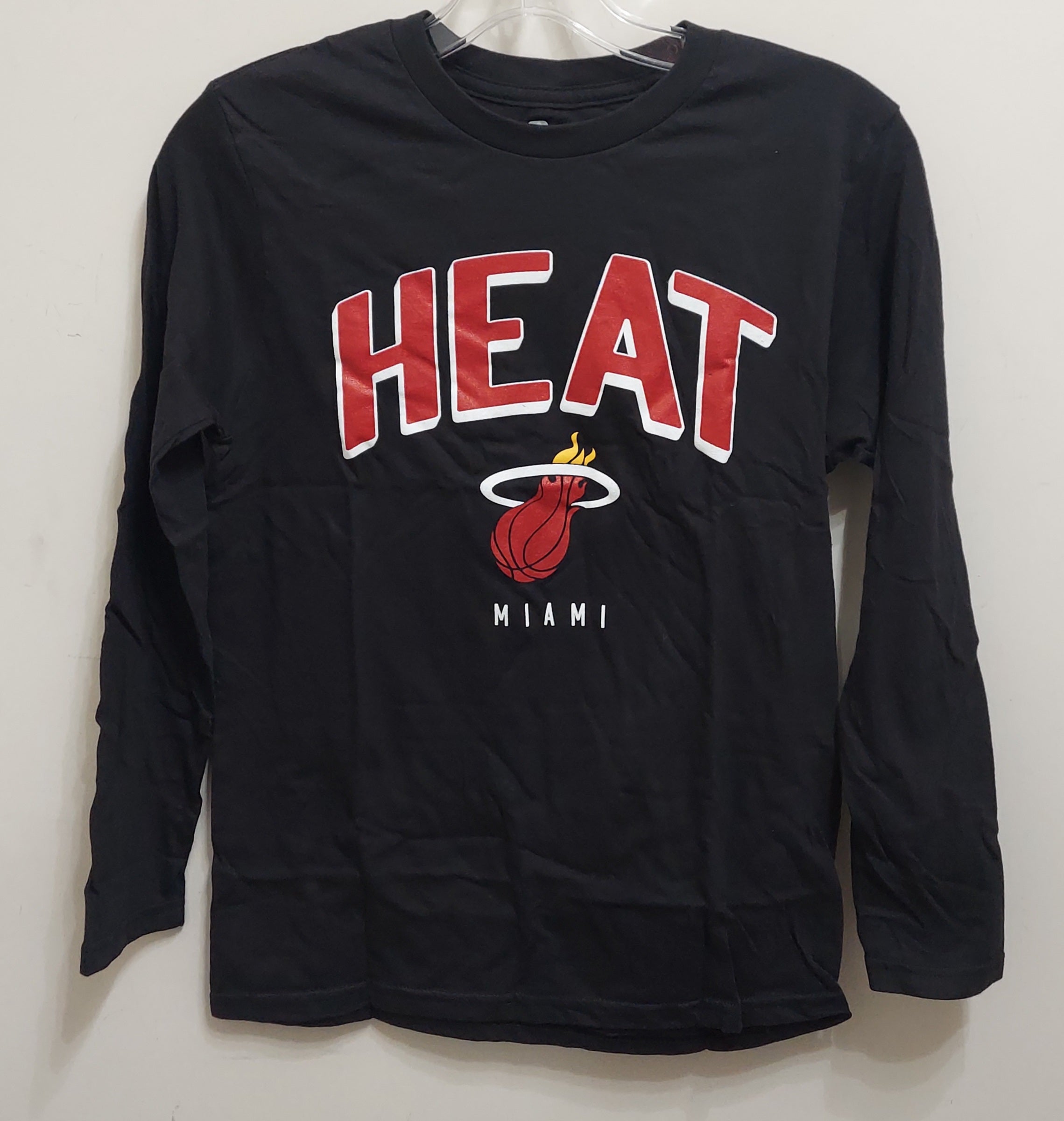 Miami Heat Youth Primary Logo L/S T-Shirt - Black