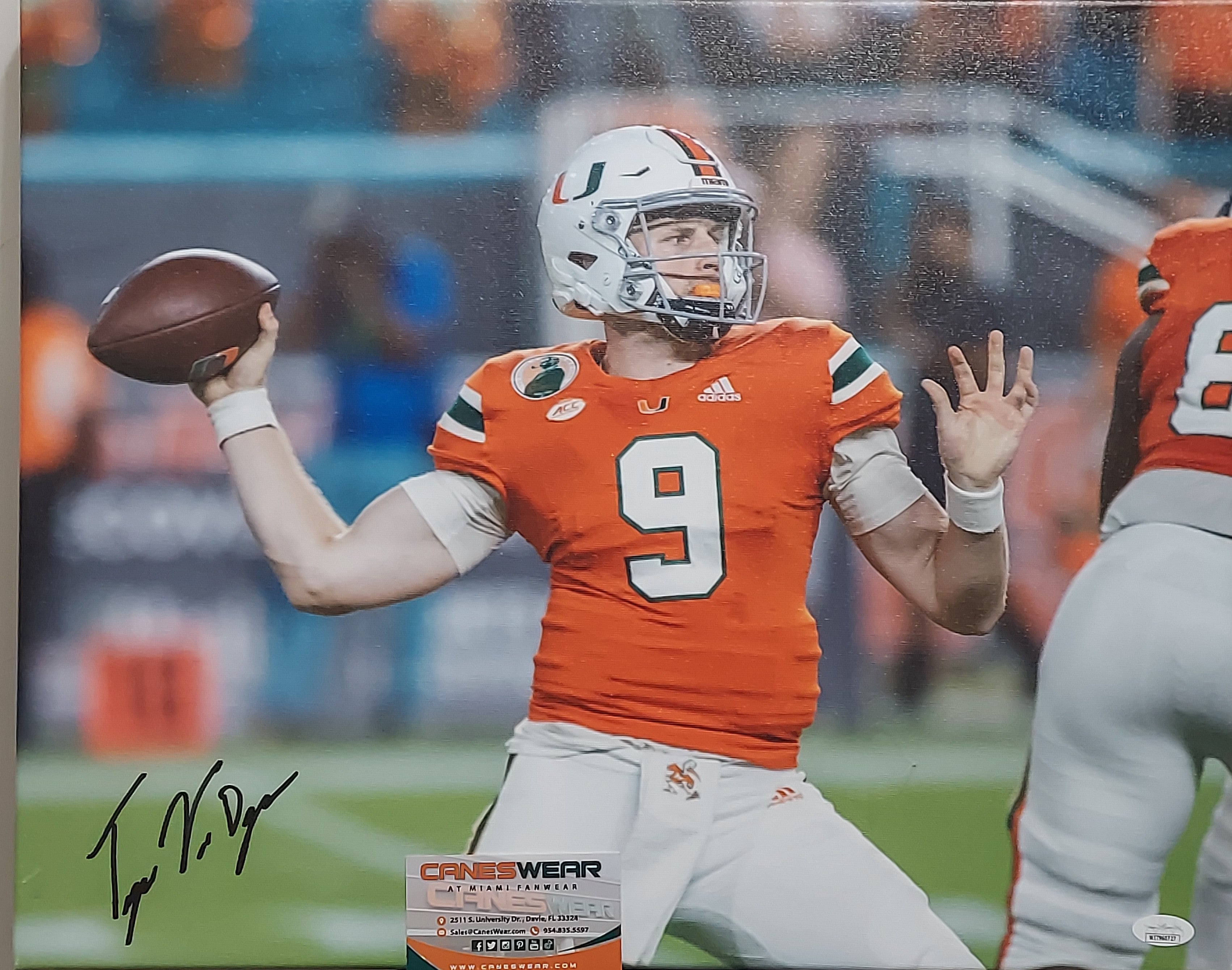 Tyler Van Dyke JSA Certified Autographed Canvas - 16"x20"