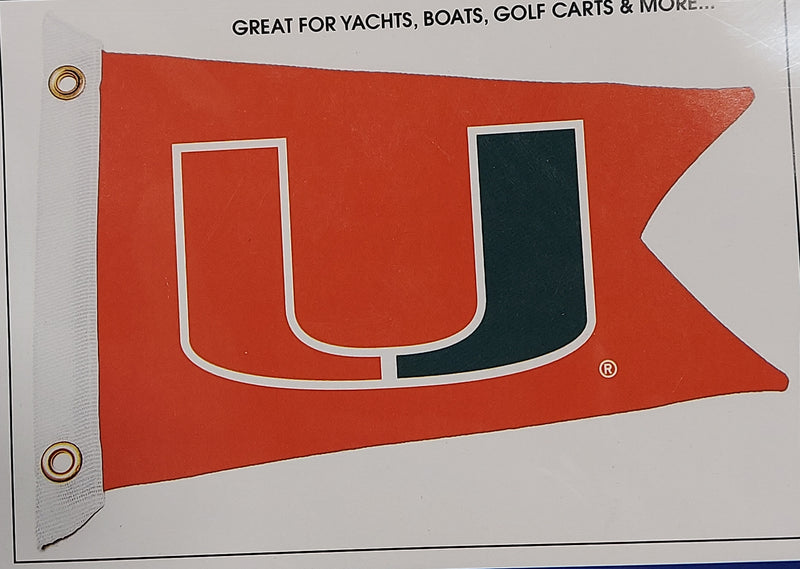 Miami Hurricanes Premium TwoSided Boat Flag Orange CanesWear at