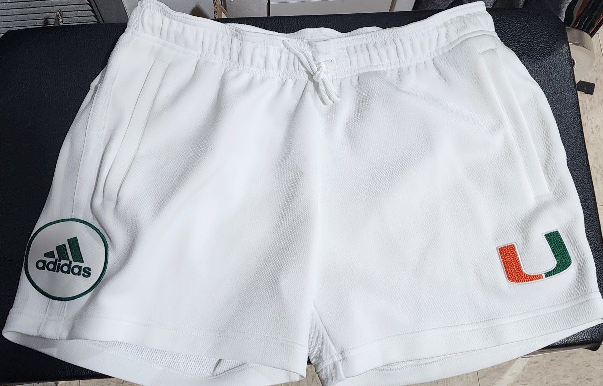 Miami Hurricanes adidas Women's Zero Dye Shorts -White