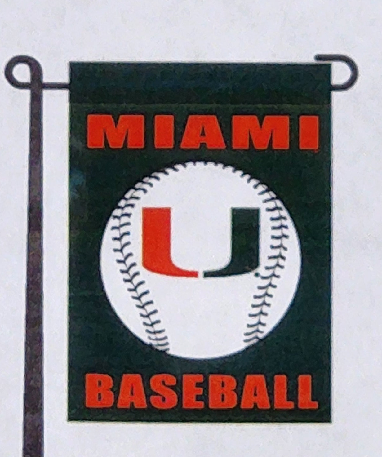 Miami Hurricanes Baseball 13" x 18" Garden Flag - Green