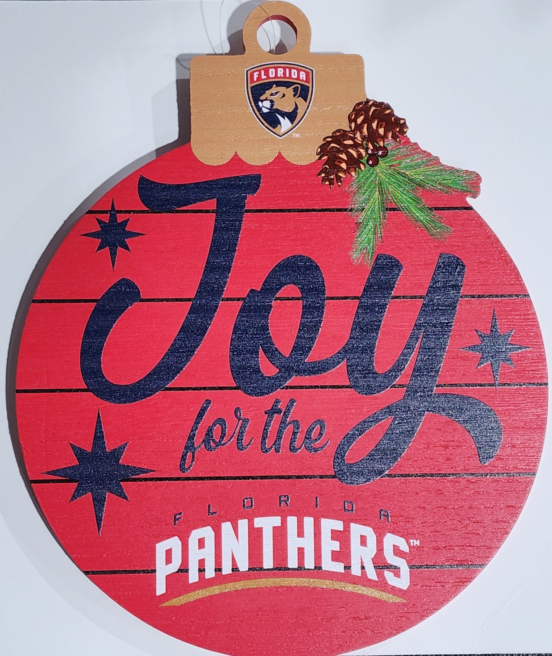 Florida Panthers Joy Ornament Wooden Sing - 11.5" x 9.5"