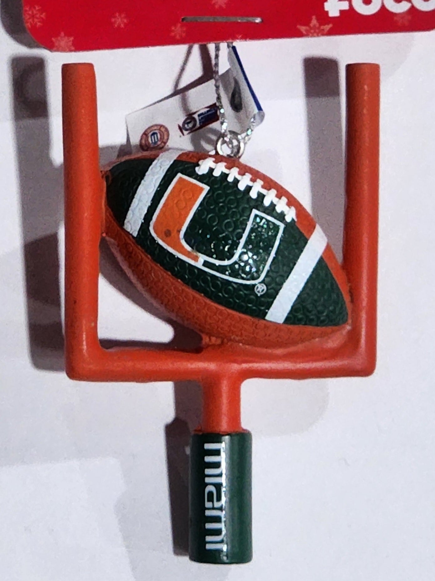 Miami Hurricanes Goal Post Ornament