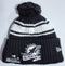 Miami Dolphins New Era 2022 Sideline Cuffed Knit Hat - Black/White