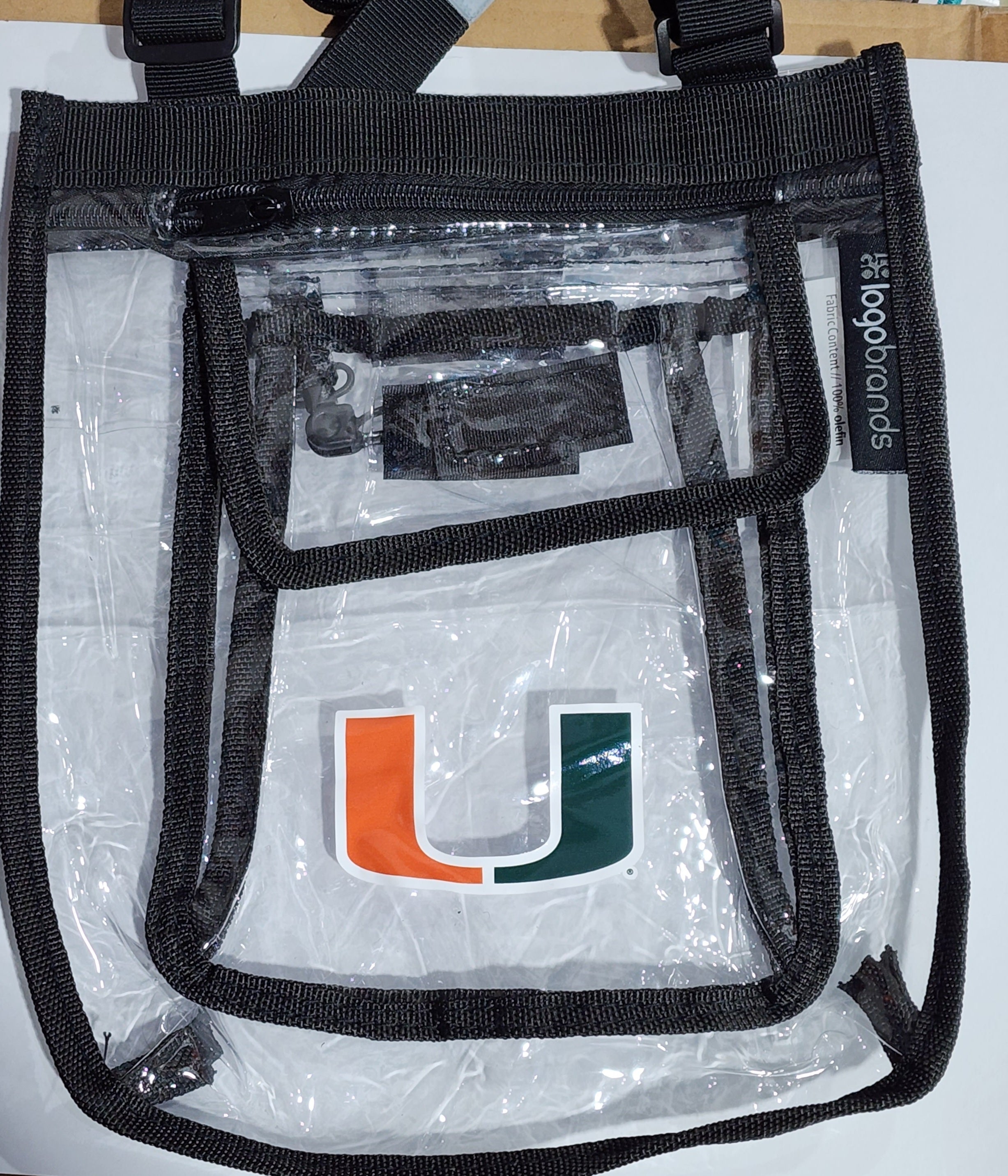 Miami Hurricanes LogoBrands Gameday Clear Crossbody Bag