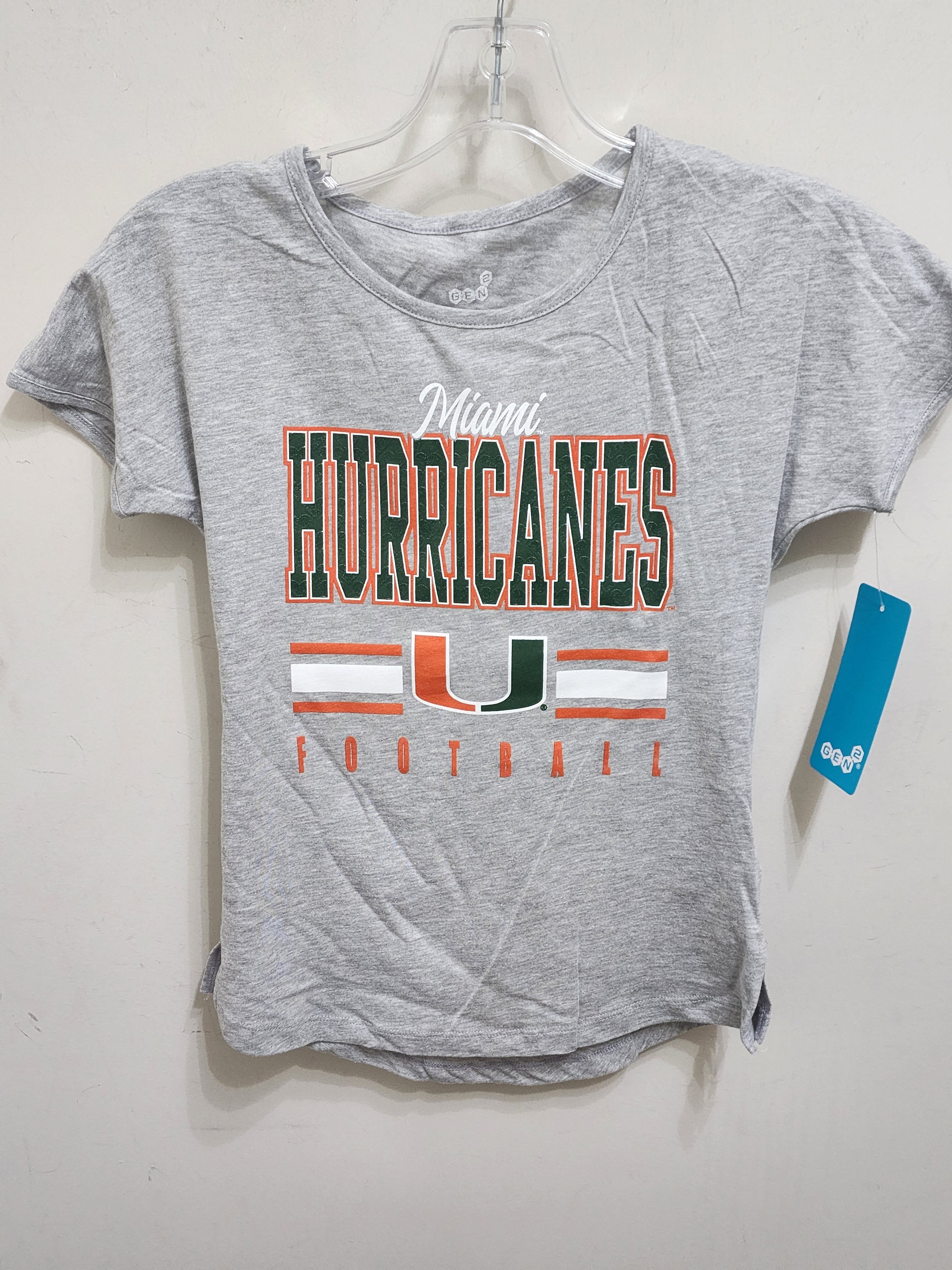 Miami Hurricanes Heart to Heart T-Shirt - Heather Grey
