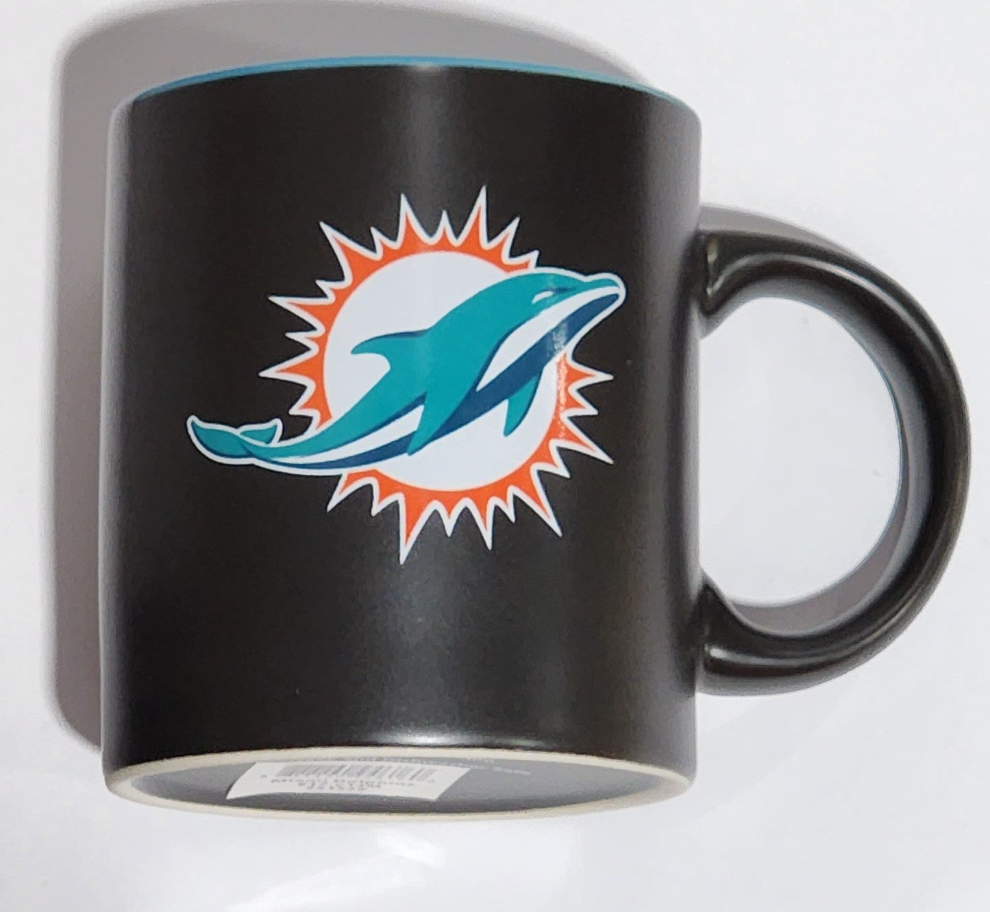 Miami Dolphins Matte Black Ceramic Coffee Mug - 14 oz