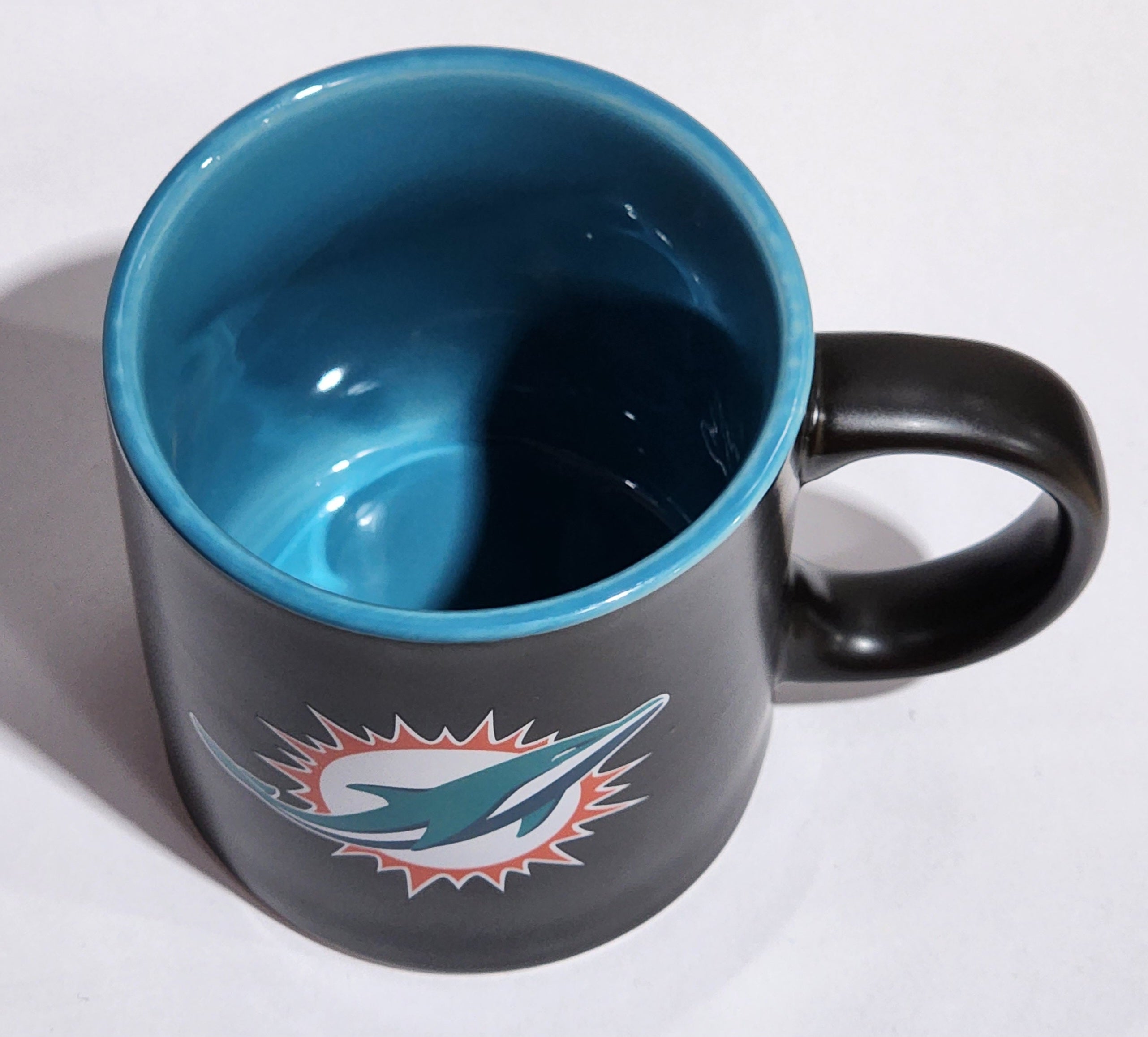 Miami Dolphins Matte Black Ceramic Coffee Mug - 14 oz