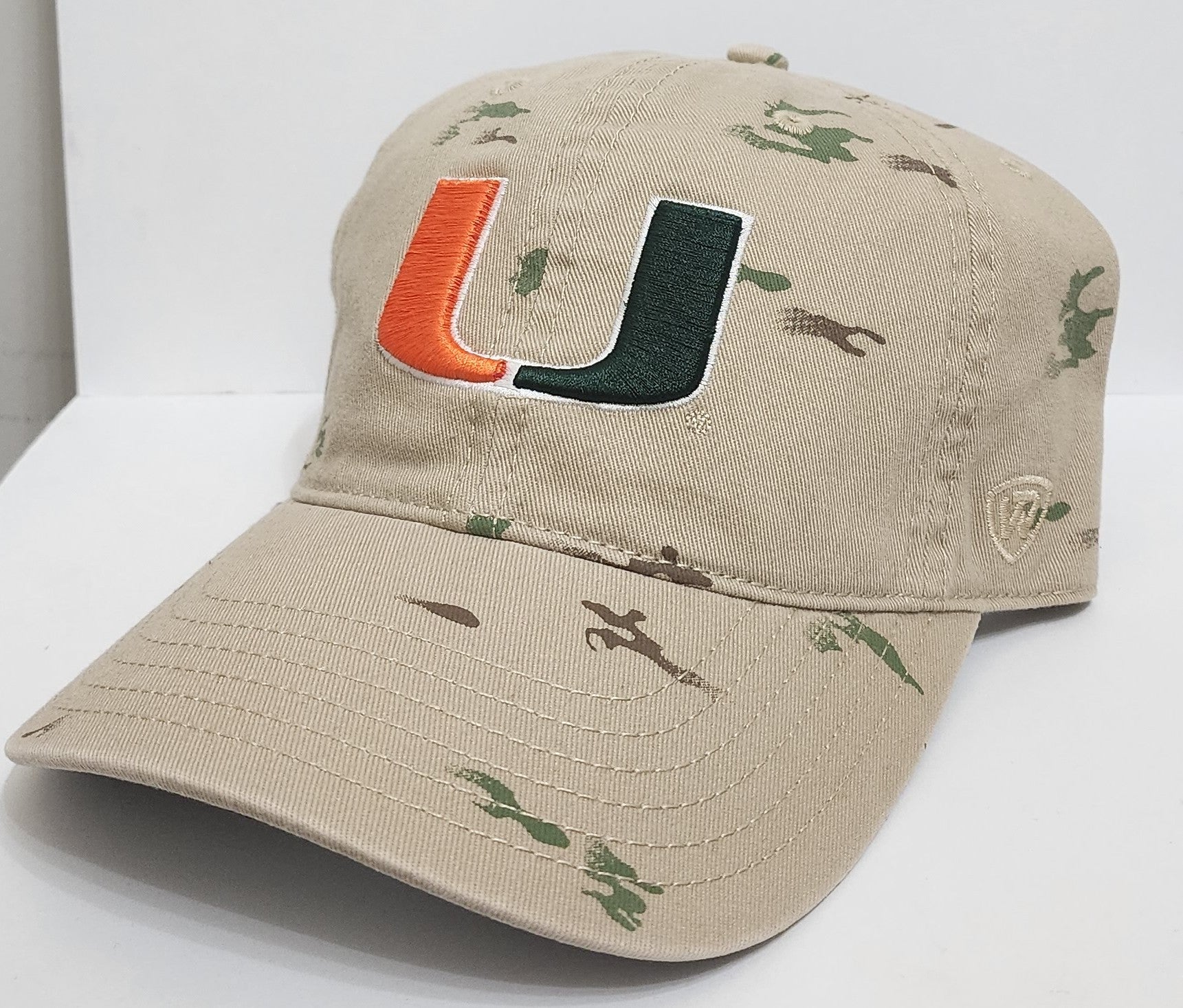 Miami Hurricanes TOW OHT Ghost Adjustable Hat - Khaki