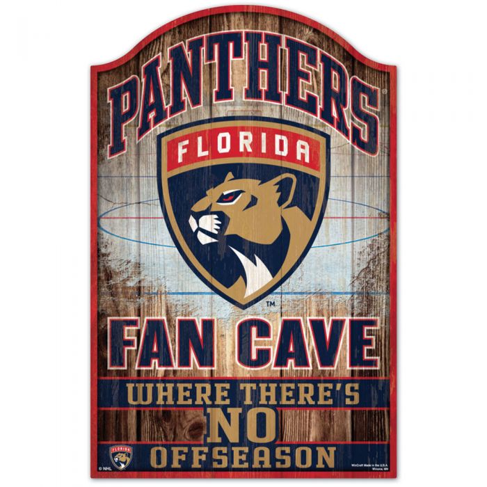Florida Panthers Fan Cave Wood Sign - 11" x 17"