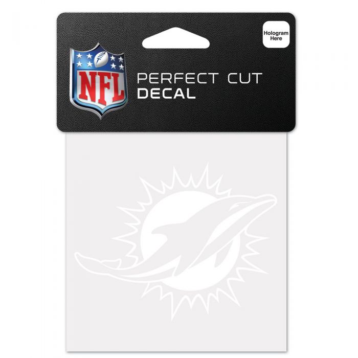 Miami Dolphins 4x4 Clear Decal