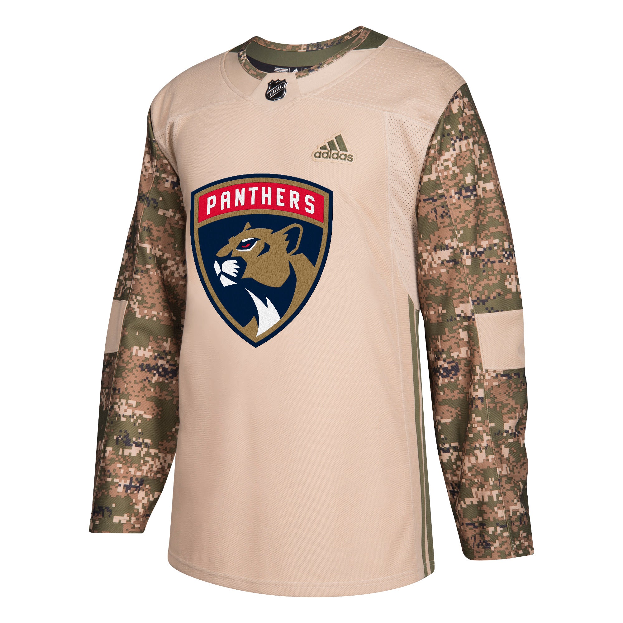 Florida Panthers adidas Camo Khaki Authentic Jersey