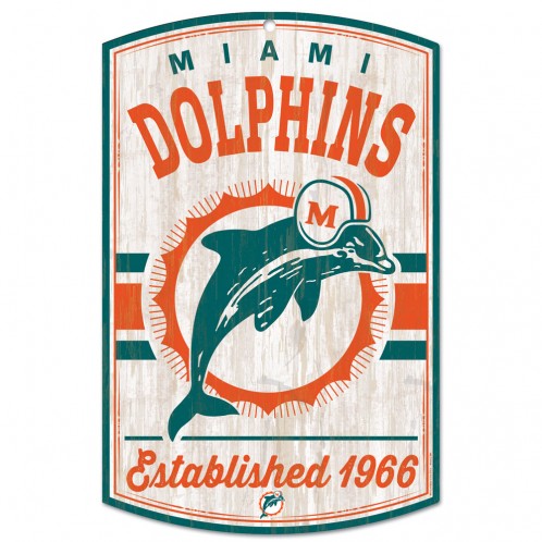 WinCraft Miami Dolphins Retro Sign - Each