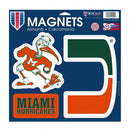 Miami Hurricanes Magnet Set - 3 pc