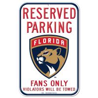 Florida Panthers Plastic Reserved Parking Sign - 11"x17"