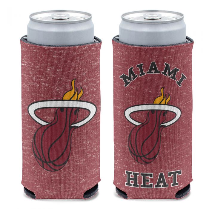 Miami Heat 2-Sided Heathered Slim Can Cooler - Red