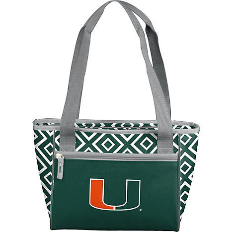 Miami Hurricanes DD 16 Can Cooler Tote - CanesWear at Miami FanWear Bags & Accessories Logo Chair CanesWear at Miami FanWear
