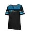 Miami Marlins 47 Brand Women's Match Sleeve Stripe T-Shirt - Black/Teal