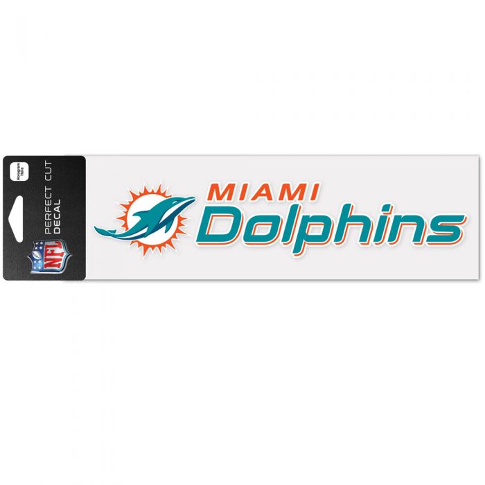 Miami Dolphins Wordmark Perfect Cut Decal Strip - 3" x 10"