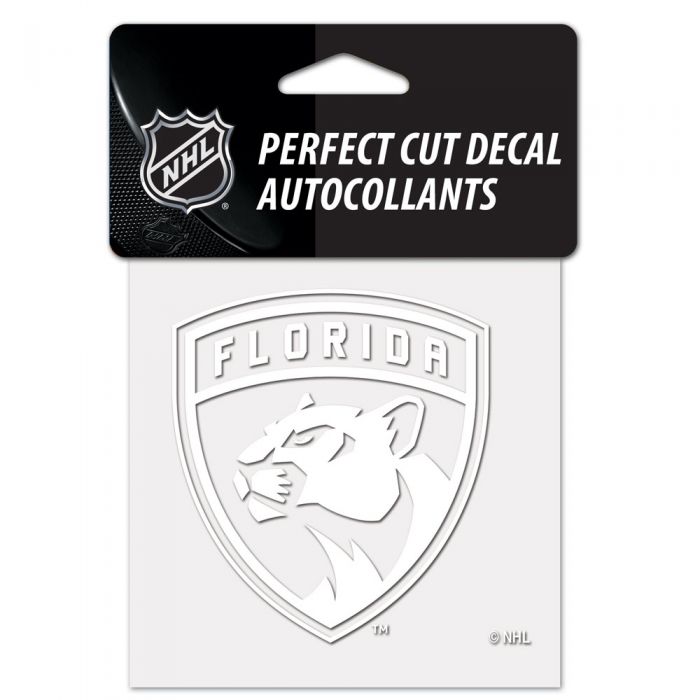 Florida Panthers Perfect Cut White Decal - 4"