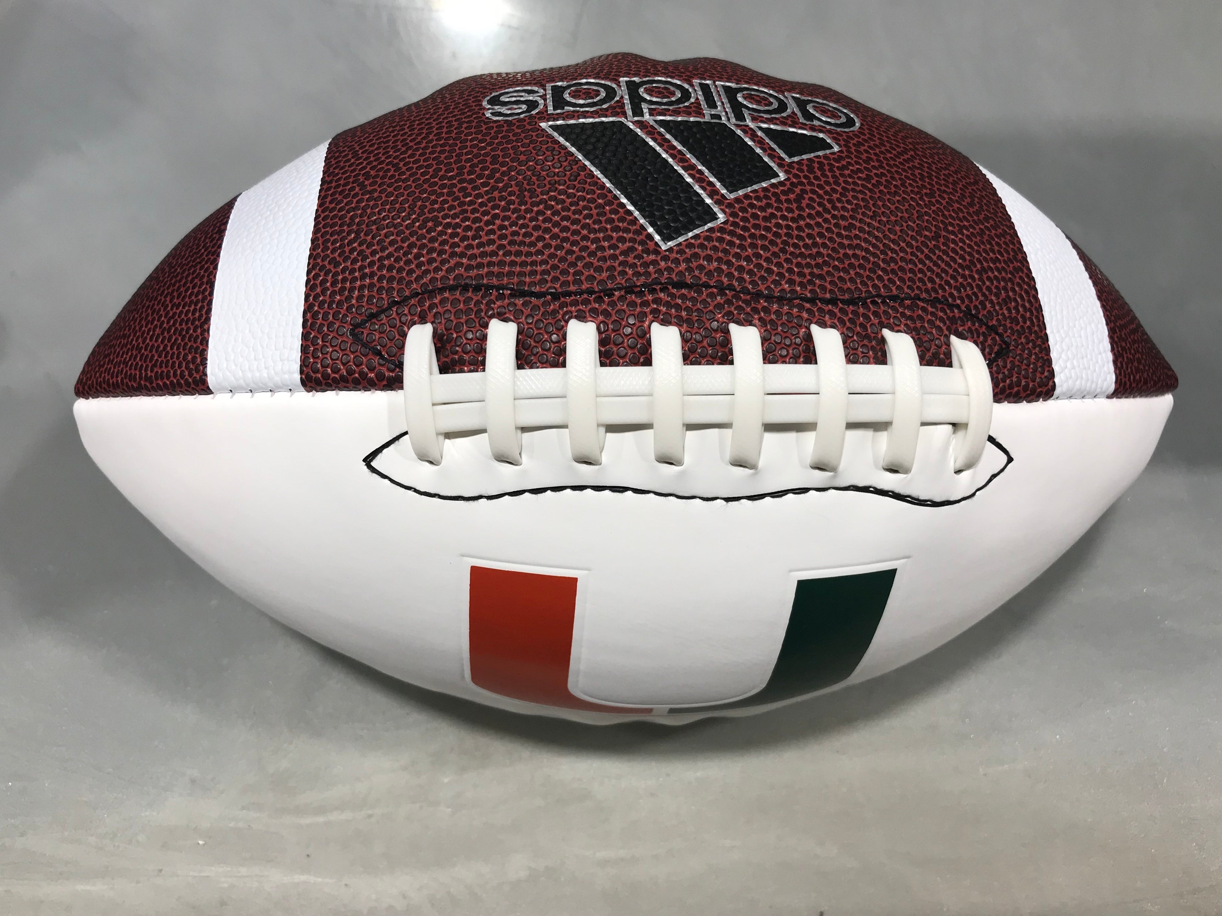 Miami Hurricanes adidas Autograph University Football - White