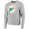 Miami Dolphins 47 Brand Legacy Imprint Headline Crew Sweatshirt - Grey