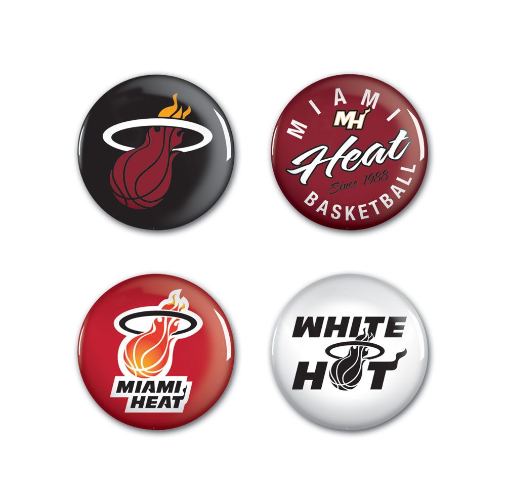 Miami Heat 4 Pack Buttons