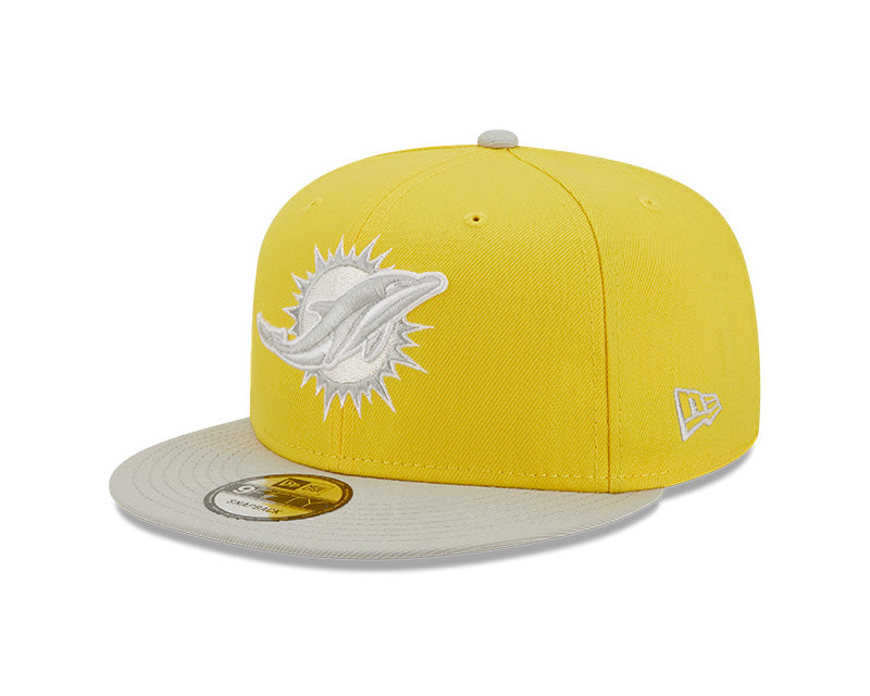 Miami Dolphins New Era Color Pack 9Fifty Snapback Hat - Yellow/Silver