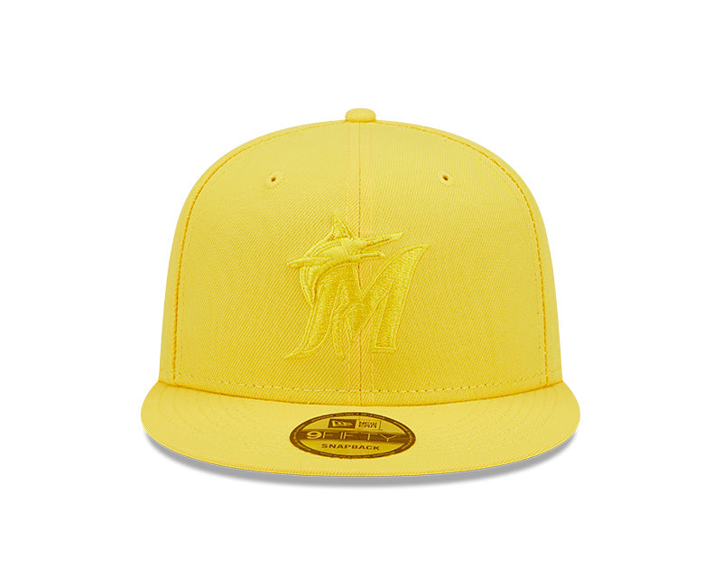 Miami Marlins New Era Color Pack 9Fifty Snapback Hat - Yellow