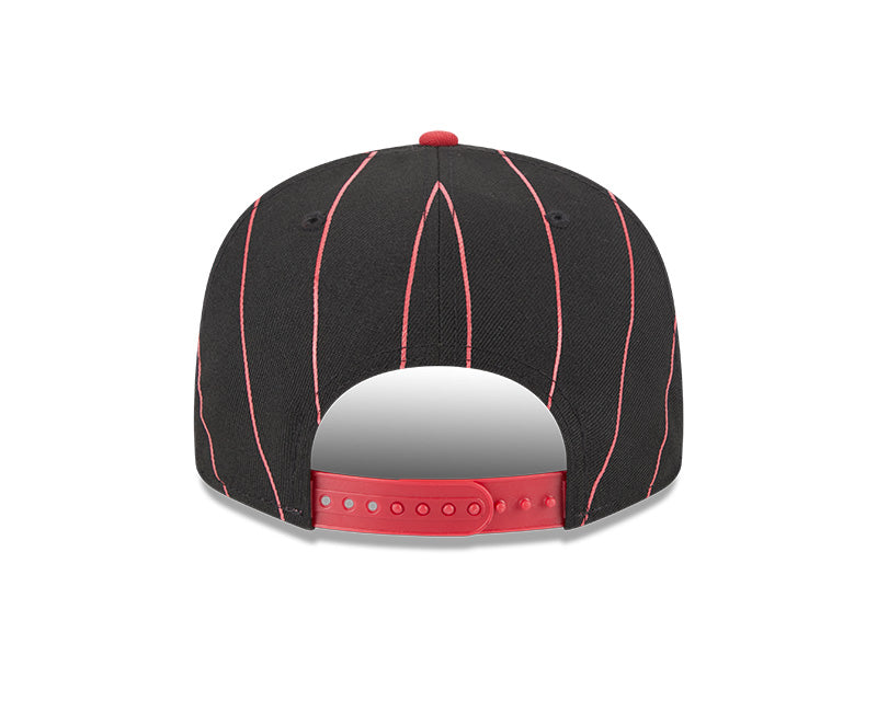 Miami Heat New Era 9Fifty Pinstripe Snapback Hat - Black