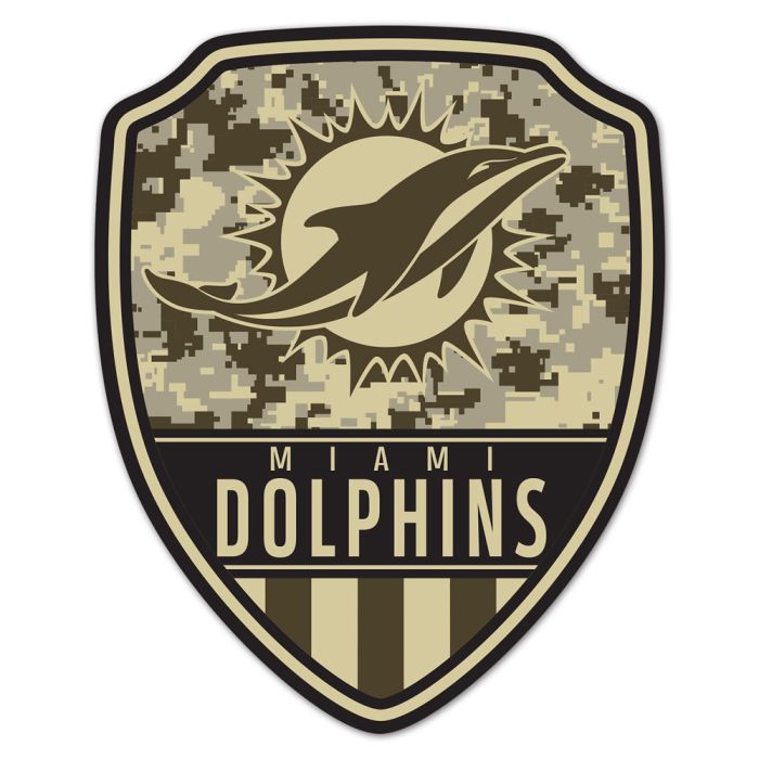 Miami Dolphins Salute to Service Wooden Sign - 11" x 14"