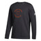Miami Hurricanes adidas 2018 Youth Sideline Speed Arch L/S Fleece Crew Shirt - Black