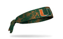 Miami Hurricanes Tie Headband The U Logo - Grunge Green