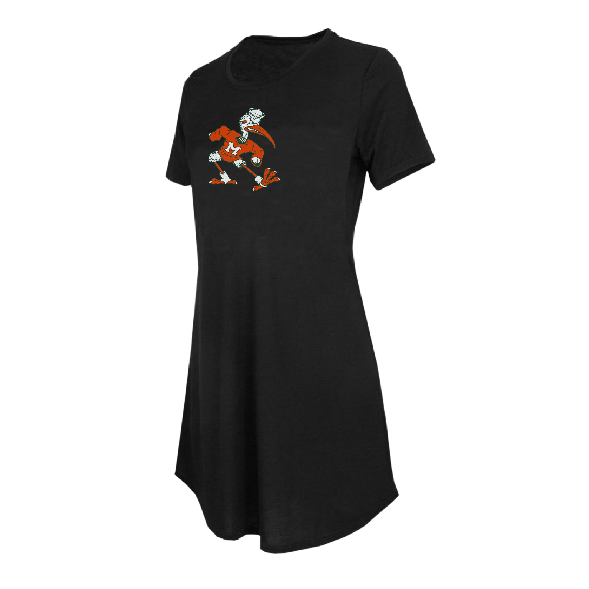 Miami Hurricanes Concepts Sport Women's Chase Marathon Knit Nightshirt - Black