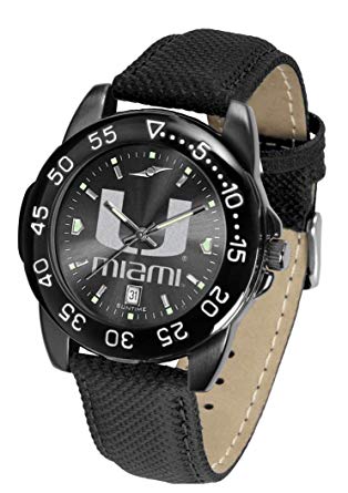 Miami Hurricanes Men's Fantom Bandit Leather Watch