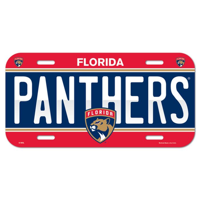 Florida Panthers Plastic License Plate