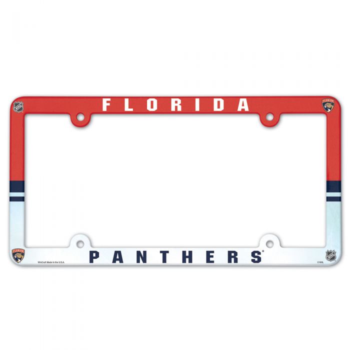 Florida Panthers Full Color License Plate Frame - Red/White