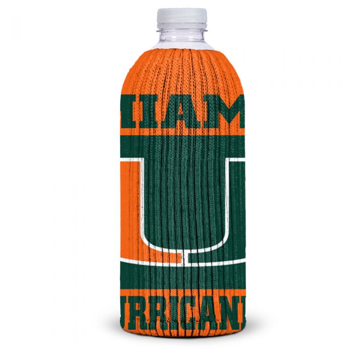 Miami Hurricanes Knit Bottle Cooler