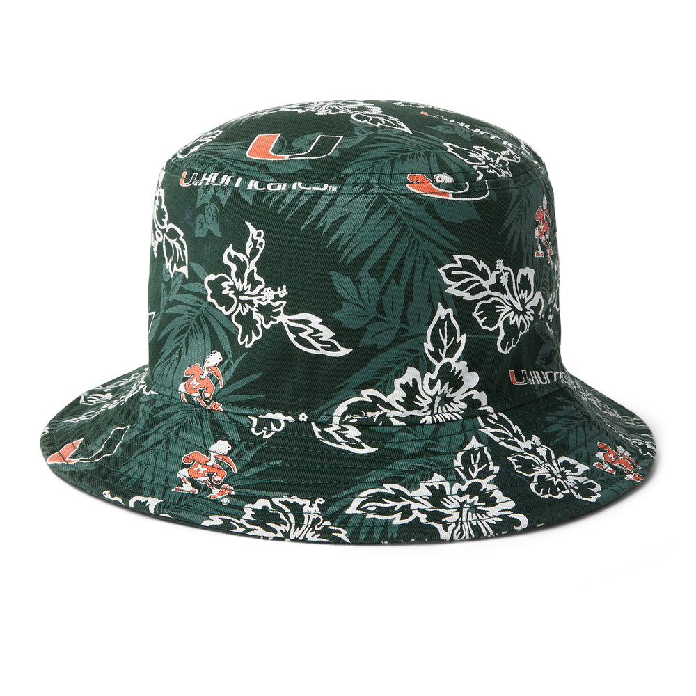Miami Hurricanes Reyn Spooner Floral Bucket Hat - Green